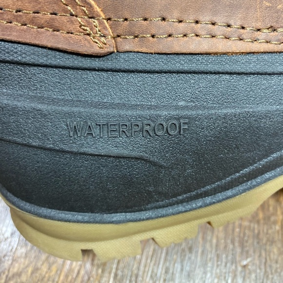 Kamik Snowgem Lace Up Waterproof Boot Women’s Size 7 Cognac - Picture 11 of 13